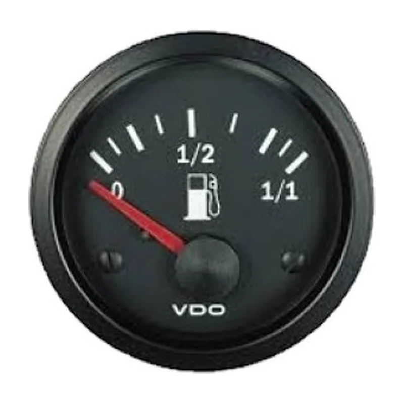 VDO Fuel Level Gauge Cockpit Vision 52mm 12V 90 3 Ohm Spin Ring