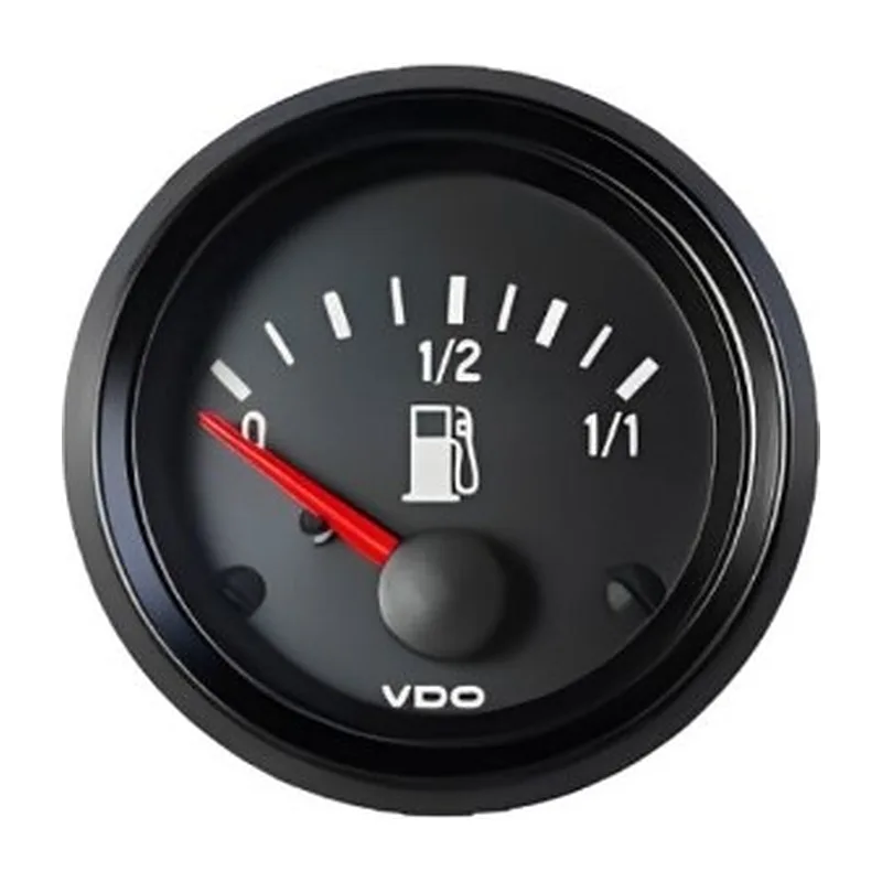 VDO Fuel Level Gauge Cockpit International 52mm 12V 90 3 Ohm Tubular