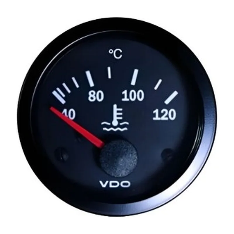 VDO Temperature Gauge Cockpit Vis 40 120°c Coolant 52mm 12V Spin Ring