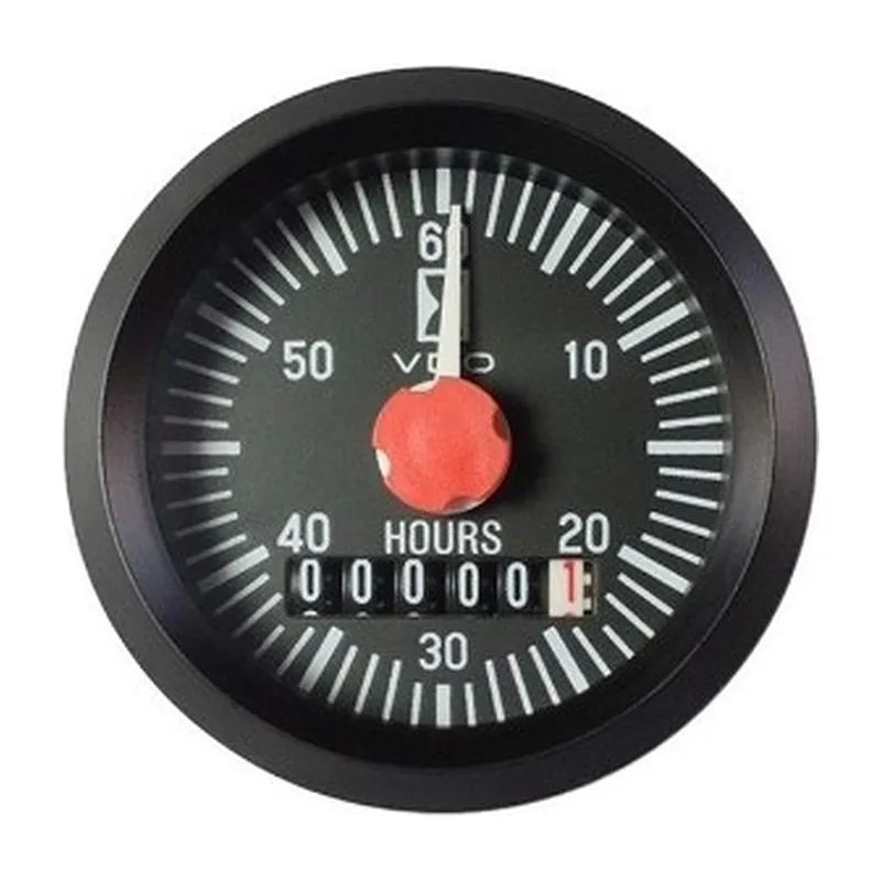 VDO Hourmeter Cockpit International 52mm 12V with M Hand (sell 331 810 012 002g 24V)