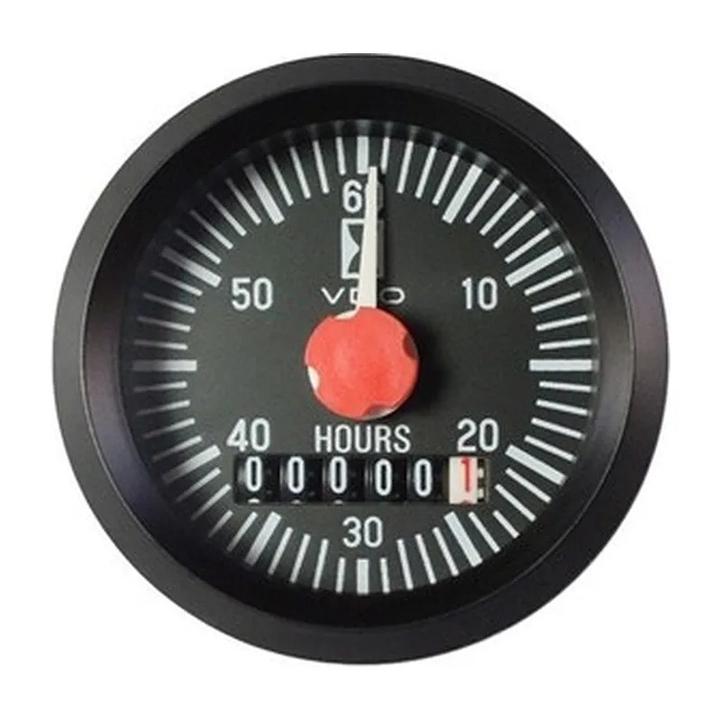 VDO Hourmeter Cockpit International 52mm 24V with Illum