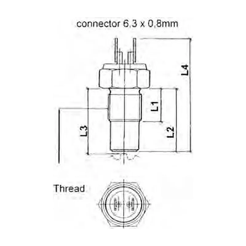 VDO Inductive Pulse Sender 26.5mm Kostal Probe m18x1.5 Round Pin