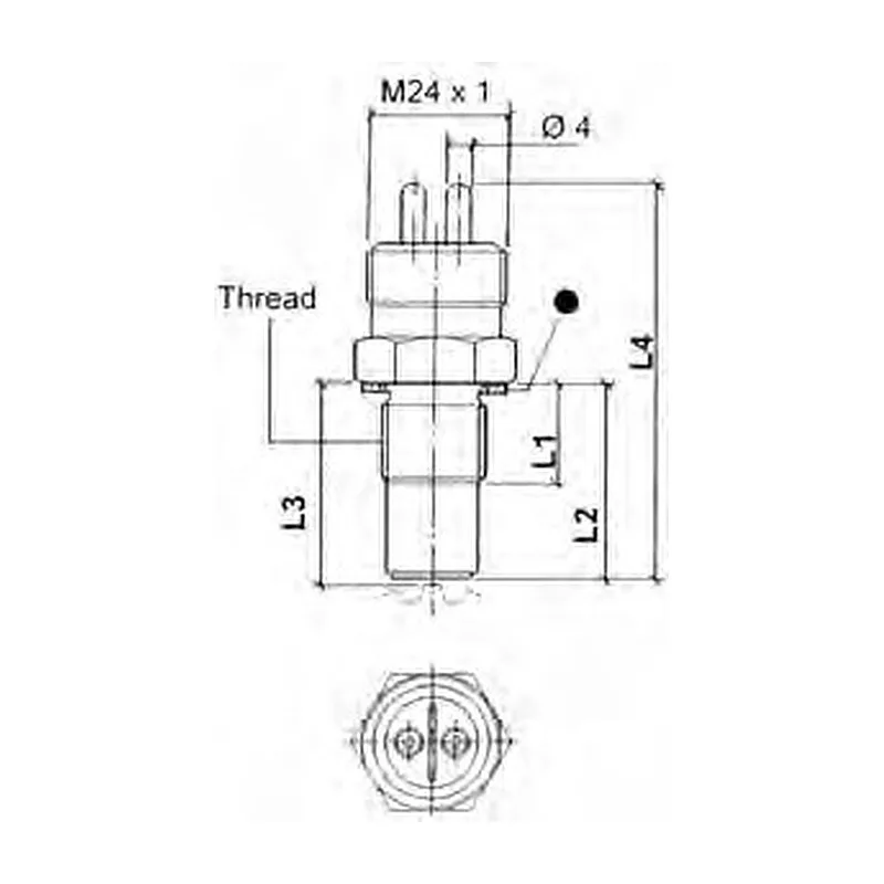 VDO Inductive Pulse Sender 35mm Kostal Probe m18x1.5 Short Round Pin