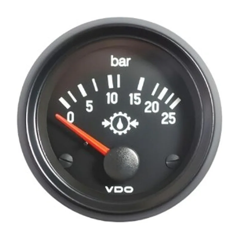 VDO Pressure Gauge Cockpit International 25bar Transmission 52mm 24V
