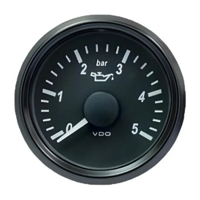 VDO Pressure Gauge Singleviu 52mm 5 Bar Oil 10 184ohm 12/24v