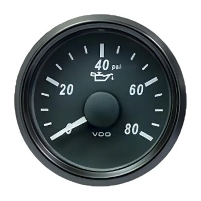 VDO Pressure Gauge Singleviu 52mm 80 PSI Oil 10 184ohm 12V/24V