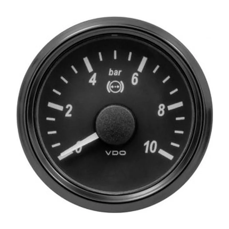 VDO Pressure Gauge Singleviu 52mm 10 Bar Brake 10 184ohm 12/24v (gauge Only)
