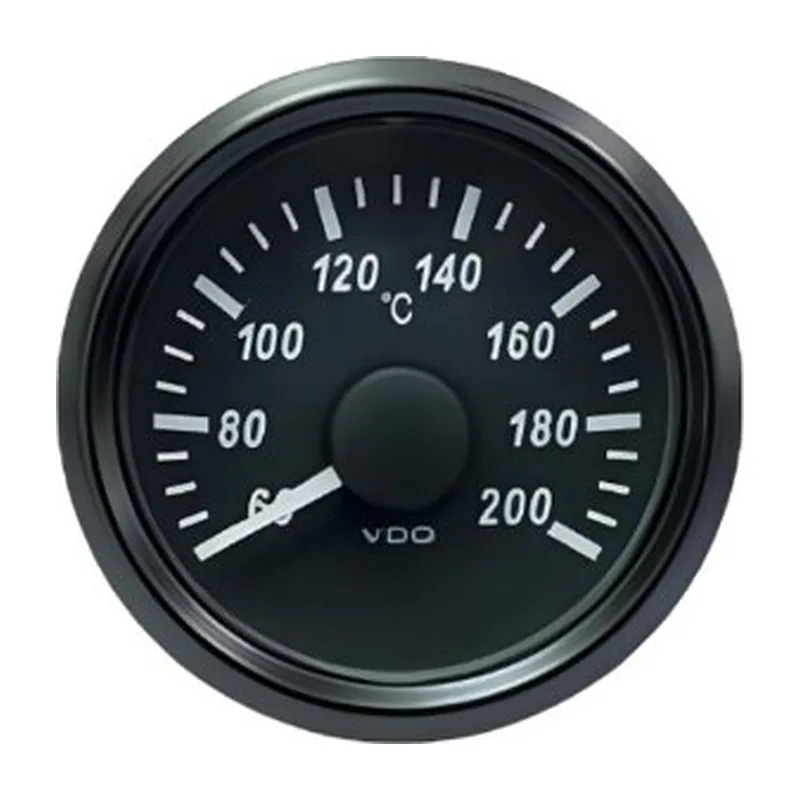 VDO Temperature Gauge Singleviu 52mm 200c Cyl 482,5 14,3ohm 12/24v